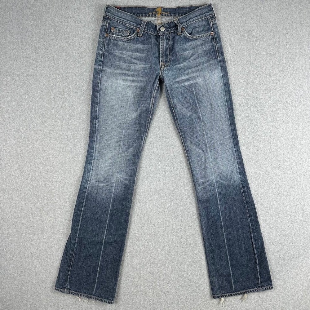 SEVEN FOR ALL MANKIND Bootcut Jeans Women's Size 28 Blue Denim Made in USA Rodeo